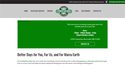 Desktop Screenshot of certifiedrecycling.org